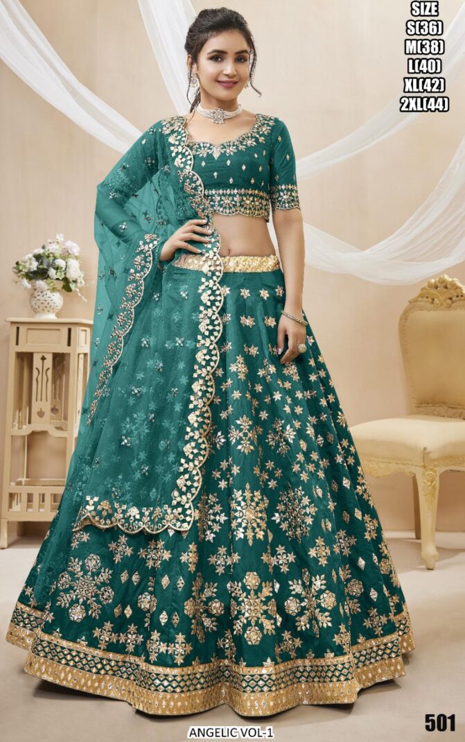 Dark Green Lehenga