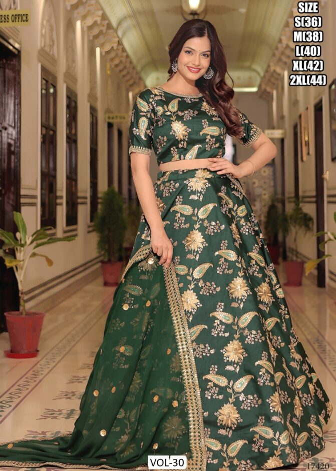 Dark Greenery Lehenga