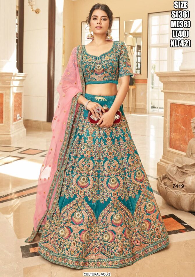 Light Green & Pink Lehenga