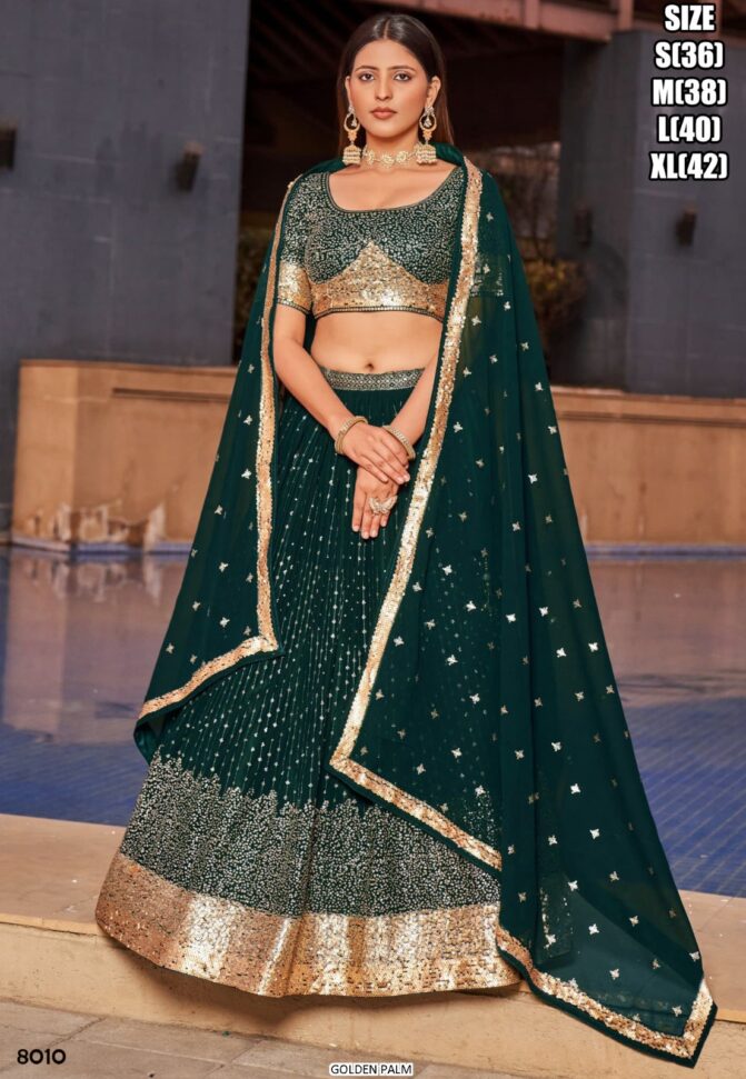 Green & Black Lehenga